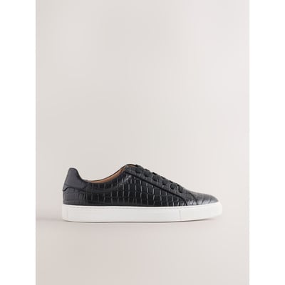 Baskets effet croco en relief longline NEXT