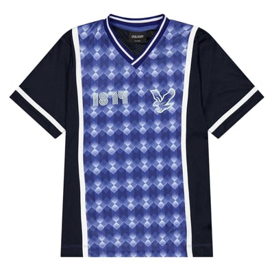 T-shirt manches courtes col V motif/style losange LYLE AND SCOTT