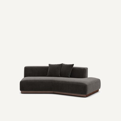 Demi-canapé droit en velours chenille, JACOPO AM.PM