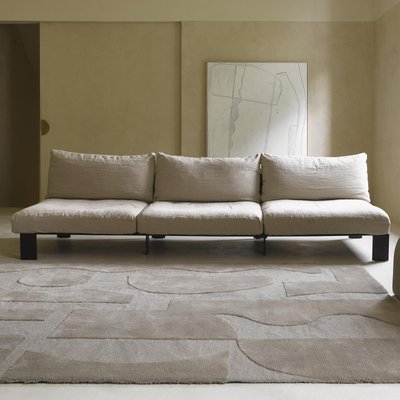Tapis salon et chambre tufté en laine motif géométrique MURAL UN AMOUR DE TAPIS
