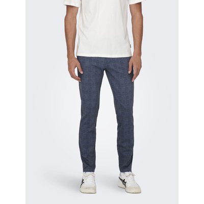 Pantalon slim stretch Mark à carreaux ONLY & SONS