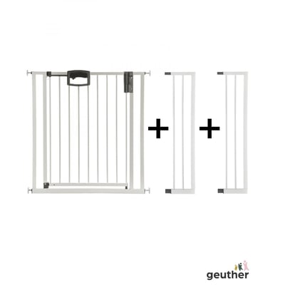 Barrière de porte à pression Easylock Plus métal  112,5 cm - 120,5 cm Blanc GEUTHER