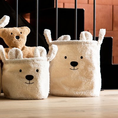 Panier de rangement Teddy 30x30x30 cm écru CHILDHOME