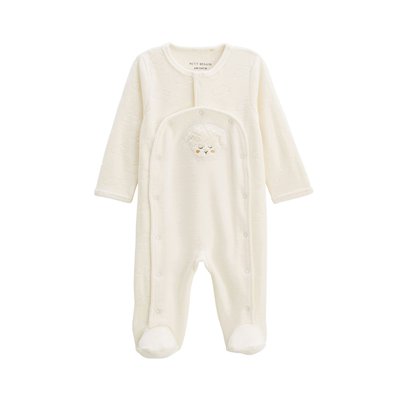 Pyjama bébé en velours ouverture pont Câlins PETIT BEGUIN