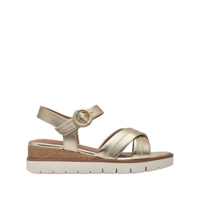 Sandales compensées en cuir TAMARIS