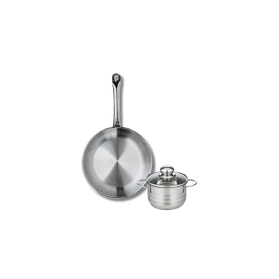 Batterie de cuisine 1 poêle 24cm + 1 faitout 12cm PROFI BRILLANT ELO