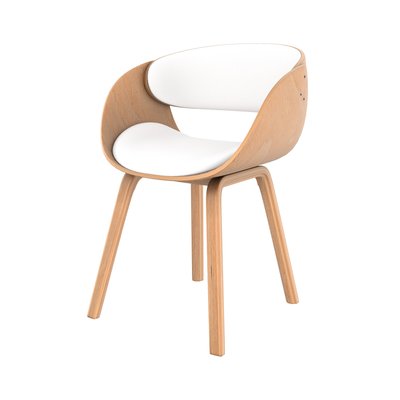 Chaise en bois et PU (à l'unité) - ADELMAR RENDEZ-VOUS DÉCO