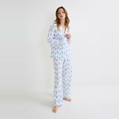 Pyjama à imprimé floral en plumetis de coton BIO MONOPRIX