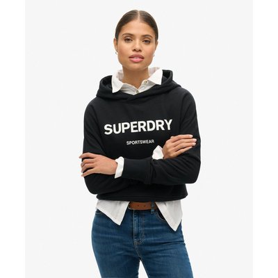 Sweat court droit à capuche Core Sport SUPERDRY