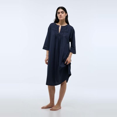 Chemise de nuit en dentelle et twill de coton BIO MONOPRIX