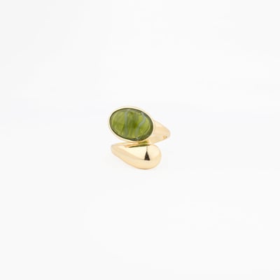 Bague cabochon vert BALABOOSTE