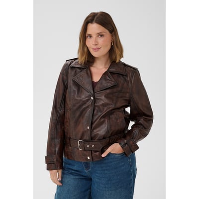 Veste en cuir KAFFE CURVE