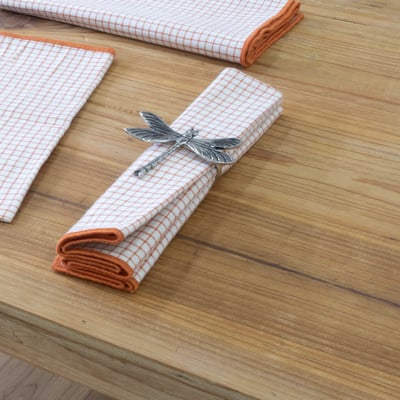 Serviette de table à carreaux en coton SUD ETOFFE