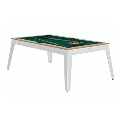 Billard Steel Chene Sable Pieds Blanc Drap Vert RENE PIERRE