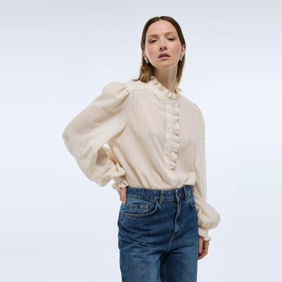 Chemise manches longues rayée en coton BIO GOTS MONOPRIX