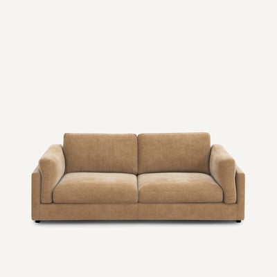 Canapé convertible, en velours stonewashed, CÉSAR AM.PM