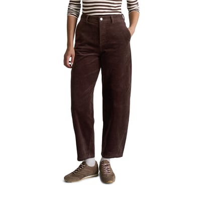 Pantalon en velours côtelé modèle Airin, coupe  barrel leg en coton bio extensible MARC O’POLO DENIM