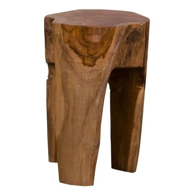 Tabouret chevet en bois de teck - 3 pieds ARIZONA PIER IMPORT