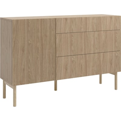 Commode japandi avec porte et 3 tiroirs RECOLLECTION