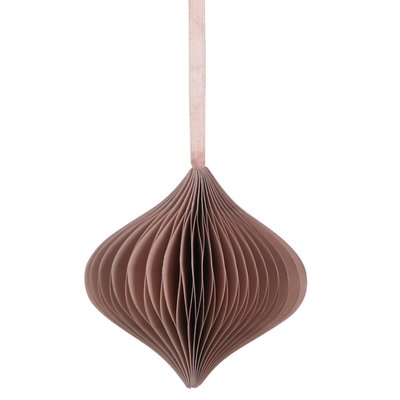 Boule de Noël en papier rose pâle avec ruban PIER IMPORT