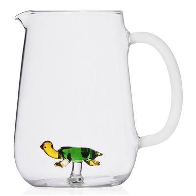 Pichet verre soufflé tortue  Animal Farm ICHENDORF