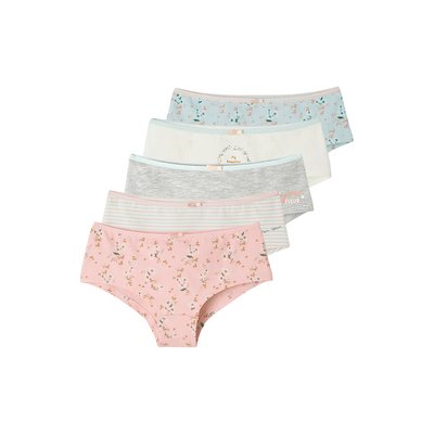 Lot de 5 shorties flowers VERTBAUDET