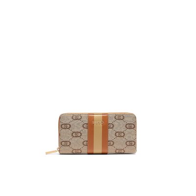 Portefeuille zippé tout autour jacquard LIU JO