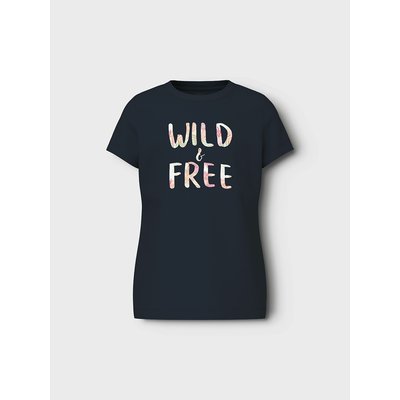 T-shirt a maniche corte, scritta stampata NAME IT