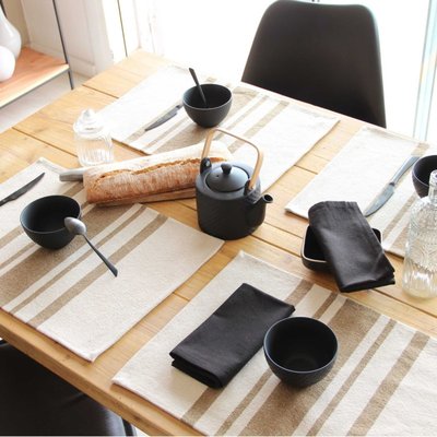 Lot de 4 Sets de table coton épais Rustique SUD ETOFFE
