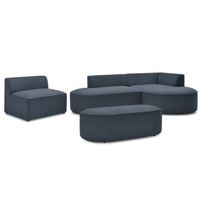 Canapé modulable 6 places en tissu chiné, ROUSSEAU BOBOCHIC