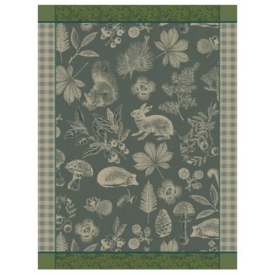 Torchon en Coton, DANS LES BOIS TABLEAU LE JACQUARD FRANCAIS