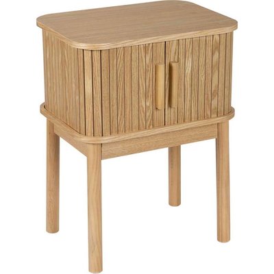 Table de chevet bois naturel avec portes coulissantes RECOLLECTION