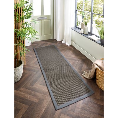 Herringbone Border Sisal Runner Rug SO'HOME