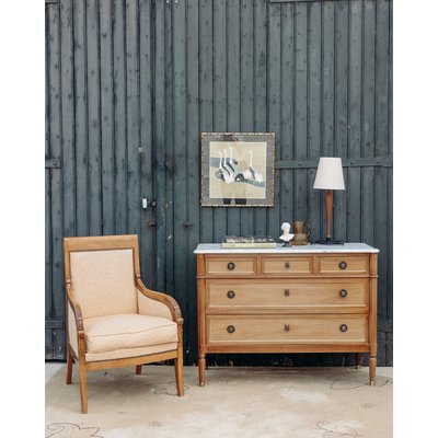 Commode en bois et marbre Garance N°130 - Bon état DEBONGOUT