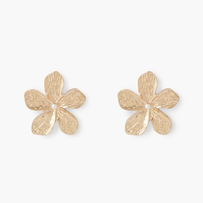 Boucles d'oreilles fleurs en métal doré BALABOOSTE