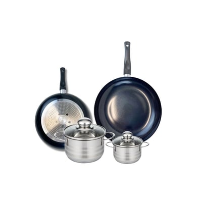 Batterie 2 poêles 24/28cm + 2 faitouts 12/16cm PRIMA BRILLANT ELO