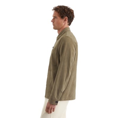 Veste chemise regular en cuir de chèvre souple MARC O'POLO