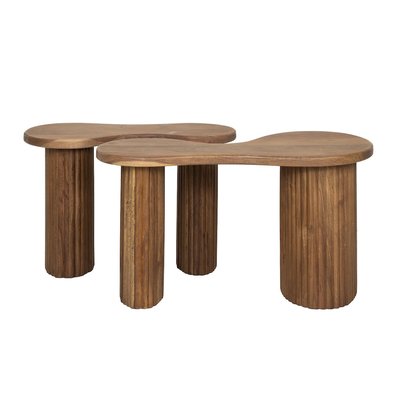 Set de tables basses organiques en bois - AMELIA MATHI DESIGN