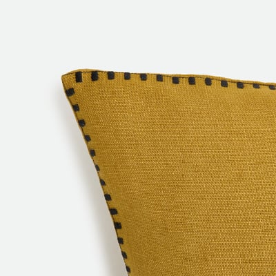 Housse de coussin unie, en lin, ELBA LA REDOUTE INTERIEURS