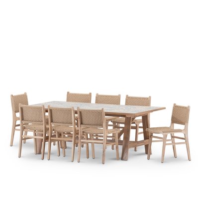 Salon de jardin, 8 chaises, LUCCA & MODENA DEFORA HOME