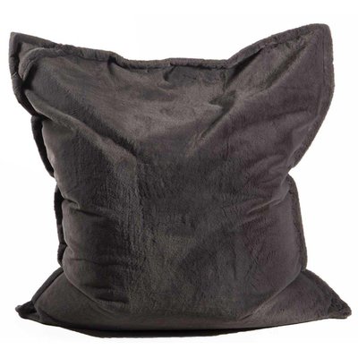 Maxi coussin tissu doux 110 x 130 cm Gris JARDINDECO