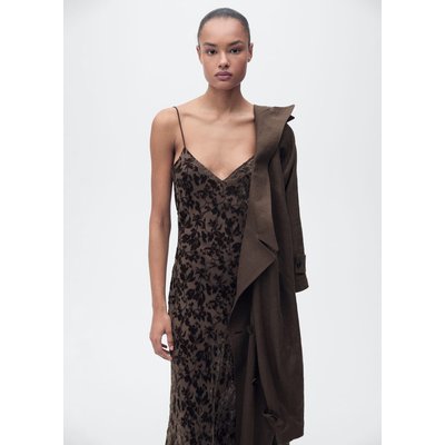Robe jacquard floral MANGO