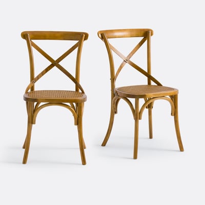 Lot de 2 chaises bois et cannage Cedak LA REDOUTE INTERIEURS