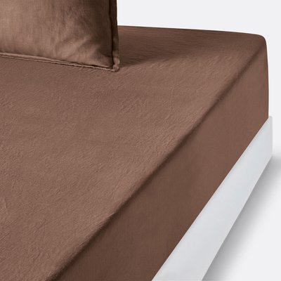 Lenzuolo con angoli lino lavato, balza 35 cm, Linot LA REDOUTE INTERIEURS