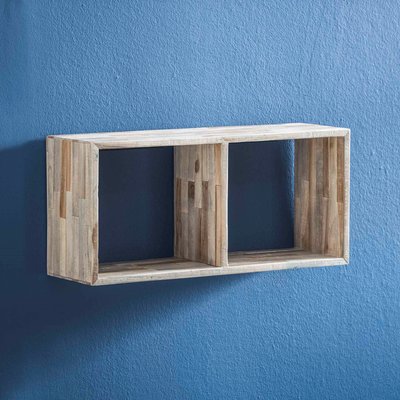 Étagère murale en bois recyclé teck vieilli 65x30cm JAVA PIER IMPORT