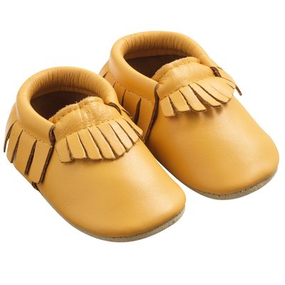 Chaussons cuir souple à franges TICHOUPS