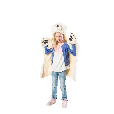Cape peluche OURS POLAIRE WILD AND SOFT