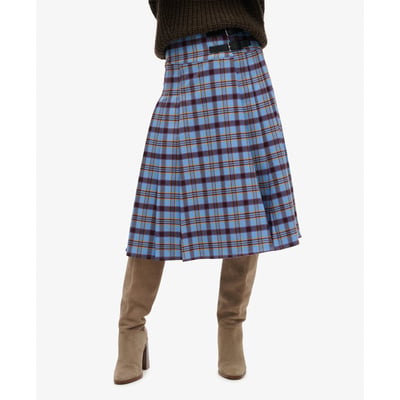 Jupe Midi Plissée à Carreaux SUPERDRY