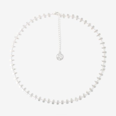 Collier perles facettées argentées BALABOOSTE