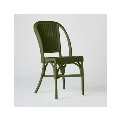 Chaise en rotin PRIMAVERA laqué bleu azur KOK